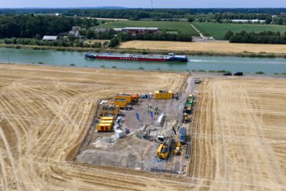 Luftaufnahme Dükerung Thyssengas Wasserstoffleitung Coesfeld-Rinkerode